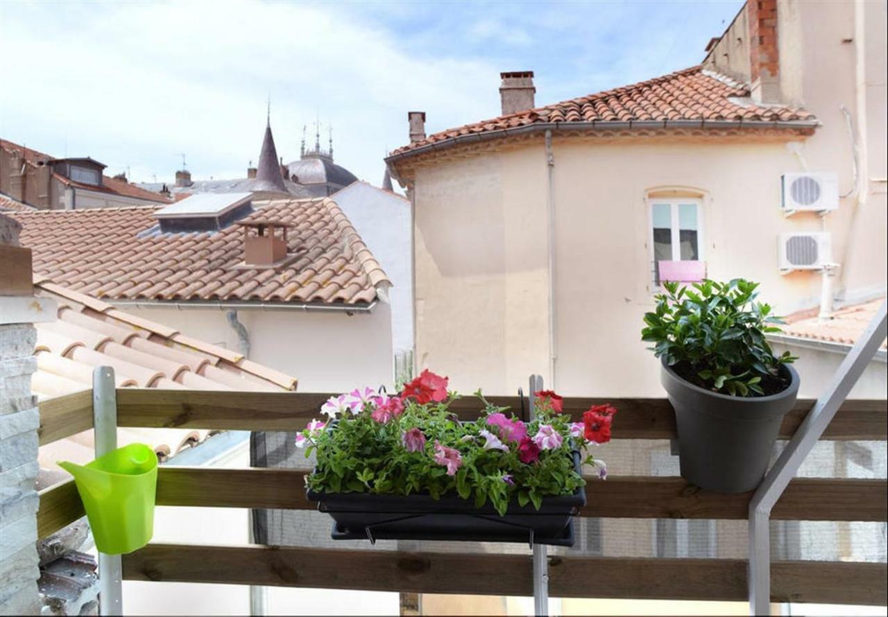 Beziers Studio Terrasse Eksteriør bilde