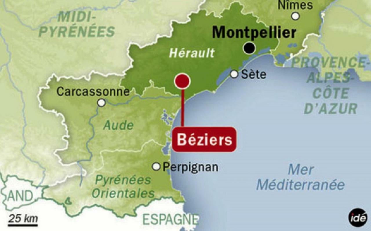 Beziers Studio Terrasse Eksteriør bilde
